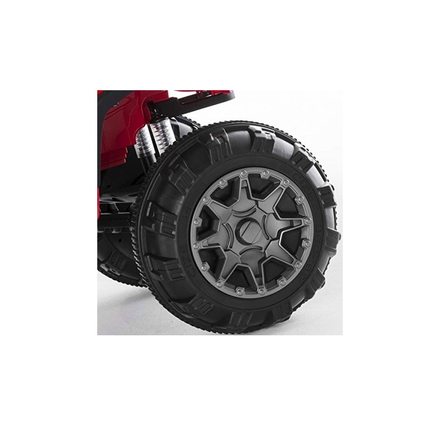 Super Quad Lander elettrico per Bambini 12V doppio motore Full optional con Ammortozzatori Rosso