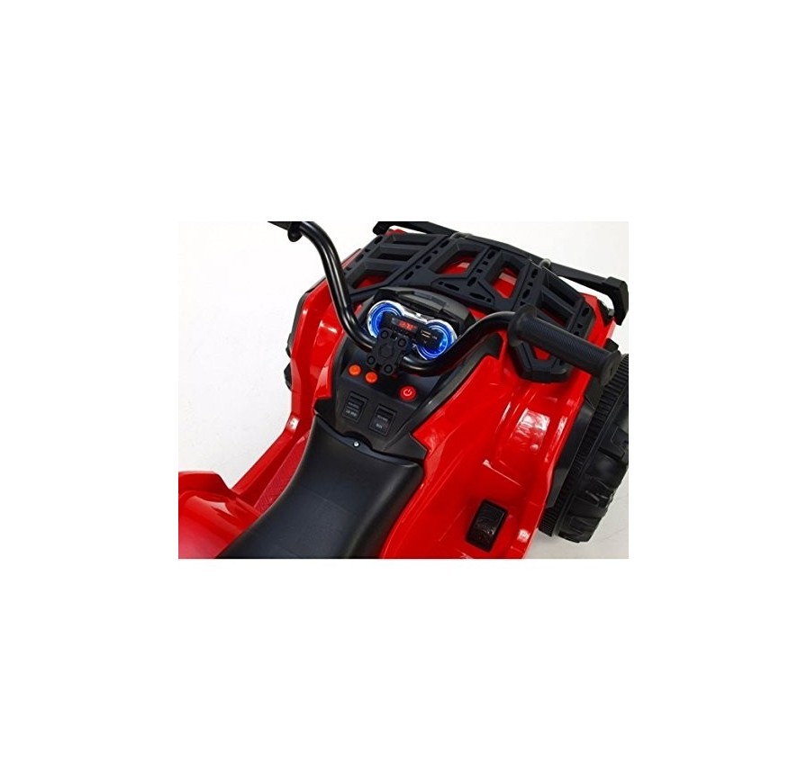 Super Quad Lander elettrico per Bambini 12V doppio motore Full optional con Ammortozzatori Rosso