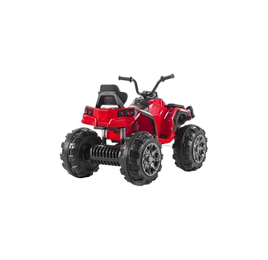 Super Quad Lander elettrico per Bambini 12V doppio motore Full optional con Ammortozzatori Rosso