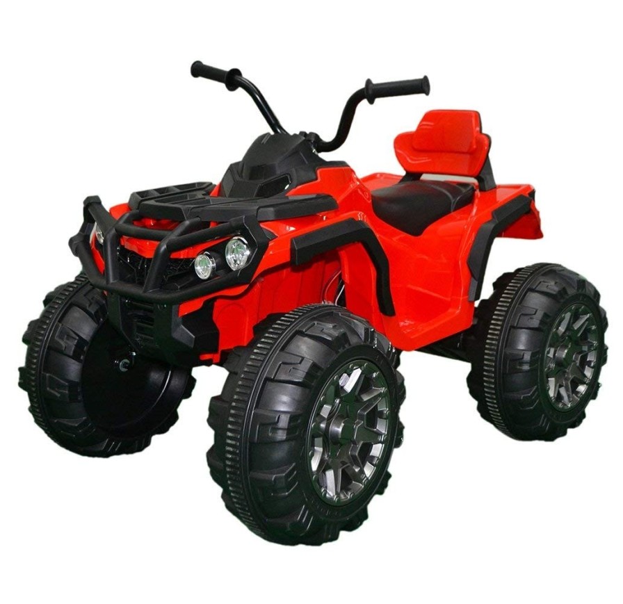 Super Quad Lander elettrico per Bambini 12V doppio motore Full optional con Ammortozzatori Rosso