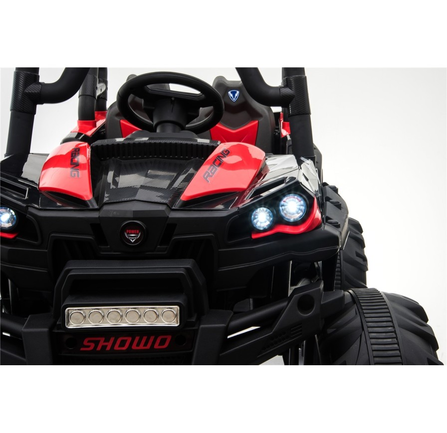 Auto Macchina Elettrica Fuoristrada Racing 2 Posti 12V per Bambini porte apribili Con telecomando (Rossa)