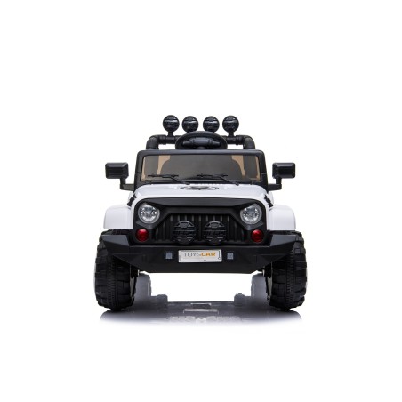 Auto Macchina Elettrica per Bambini Fuoristrada Bianca 12V MP3 Led con Telecomando Full Optional Sedili in Pelle