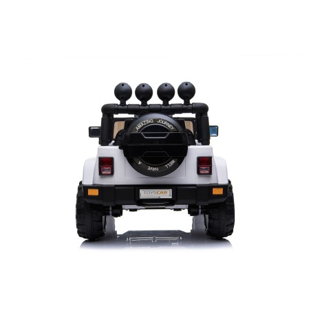 Auto Macchina Elettrica per Bambini Fuoristrada Bianca 12V MP3 Led con Telecomando Full Optional Sedili in Pelle