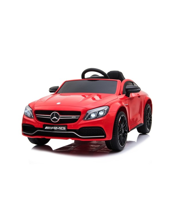 Auto Elettrica per Bambini 12V Mercedes C63 AMG Rossa Porte Apribili con telecomando|Toys Car