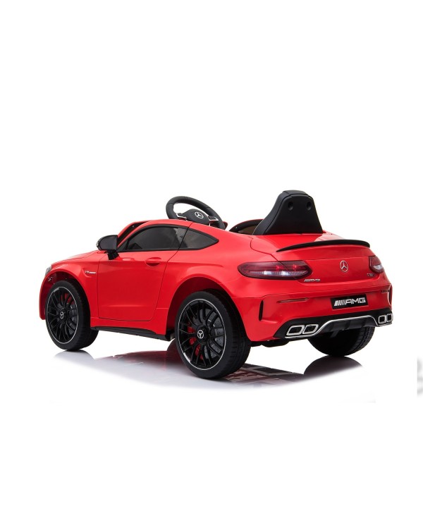Auto Elettrica per Bambini 12V Mercedes C63 AMG Rossa Porte Apribili con telecomando|Toys Car
