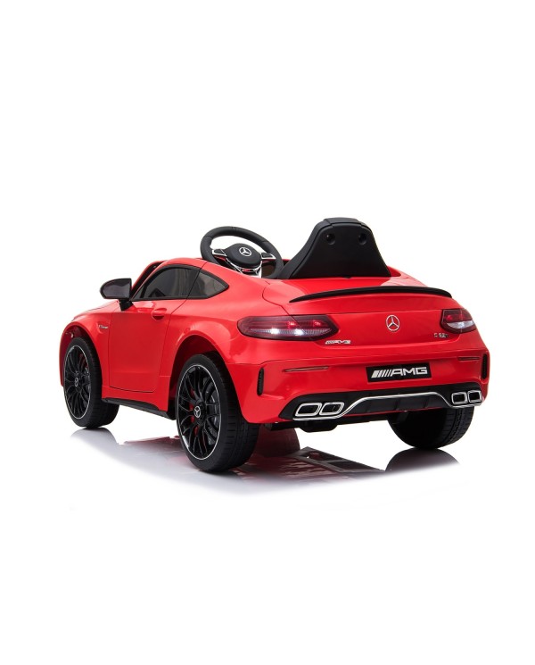 Auto Elettrica per Bambini 12V Mercedes C63 AMG Rossa Porte Apribili con telecomando|Toys Car