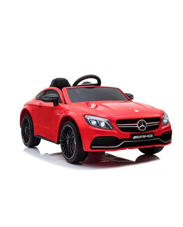 Auto Elettrica per Bambini 12V Mercedes C63 AMG Rossa Porte Apribili con telecomando|Toys Car