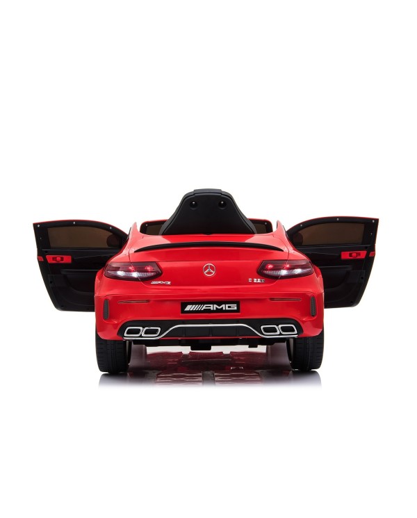Auto Elettrica per Bambini 12V Mercedes C63 AMG Rossa Porte Apribili con telecomando|Toys Car