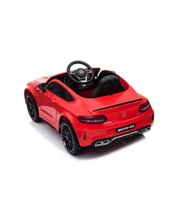 Auto Elettrica per Bambini 12V Mercedes C63 AMG Rossa Porte Apribili con telecomando|Toys Car