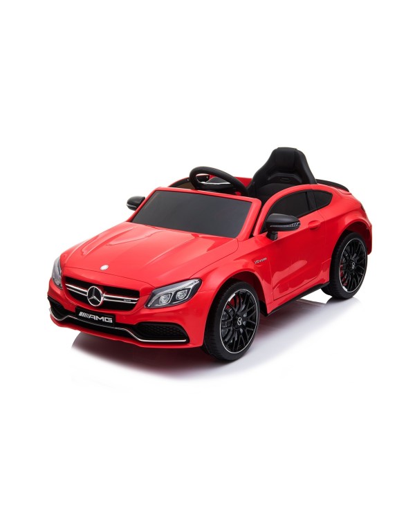 Auto Elettrica per Bambini 12V Mercedes C63 AMG Rossa Porte Apribili con telecomando|Toys Car