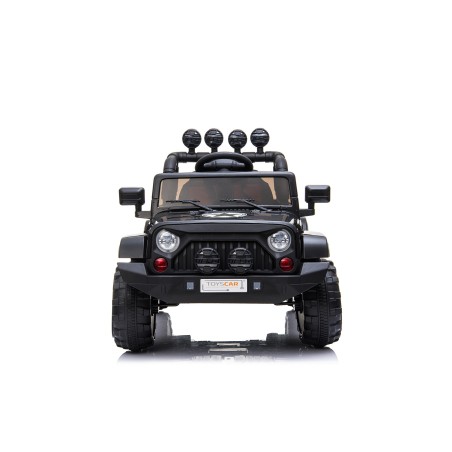 Auto Elettrica Jeep Adventure 12V - Ruote in Gomma e Sedili in Pelle Telecomando Mp3 Nera|Toys Car