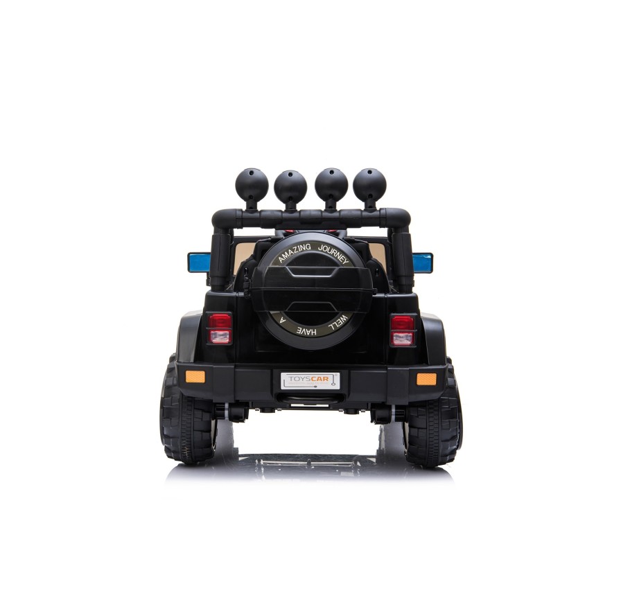 Auto Elettrica Jeep Adventure 12V - Ruote in Gomma e Sedili in Pelle Telecomando Mp3 Nera|Toys Car