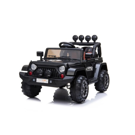 Auto Elettrica Jeep Adventure 12V - Ruote in Gomma e Sedili in Pelle Telecomando Mp3 Nera|Toys Car