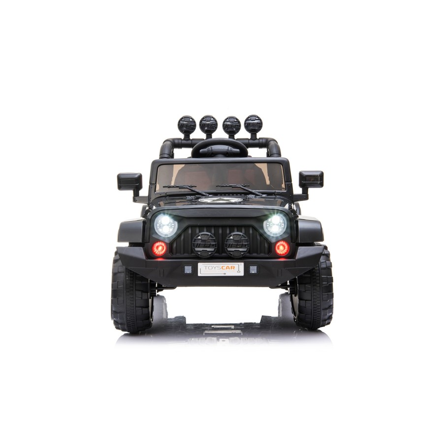 Auto Elettrica Jeep Adventure 12V - Ruote in Gomma e Sedili in Pelle Telecomando Mp3 Nera|Toys Car