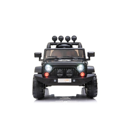Auto Elettrica Jeep Adventure 12V - Ruote in Gomma e Sedili in Pelle Telecomando Mp3 Nera|Toys Car
