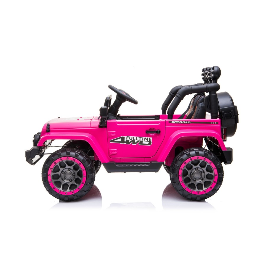 Auto Macchina Elettrica per Bambini Fuoristrada Adventure Rosa 12V MP3 Led con Telecomando Full Optional Sedili in Pelle