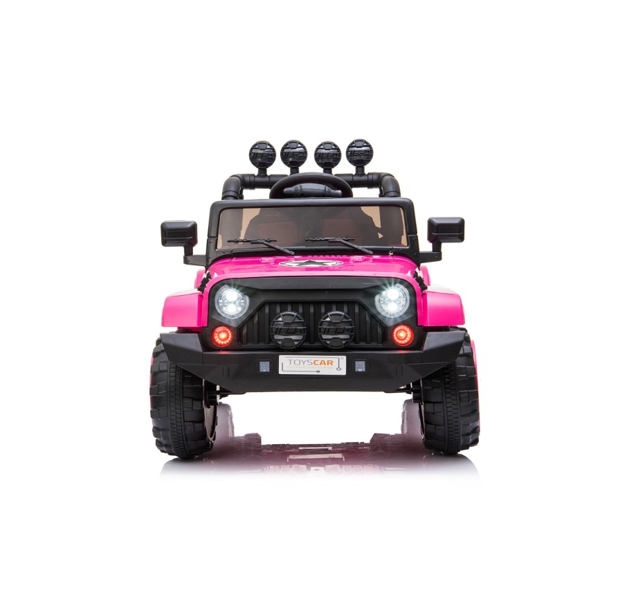 Auto Macchina Elettrica per Bambini Fuoristrada Adventure Rosa 12V MP3 Led con Telecomando Full Optional Sedili in Pelle