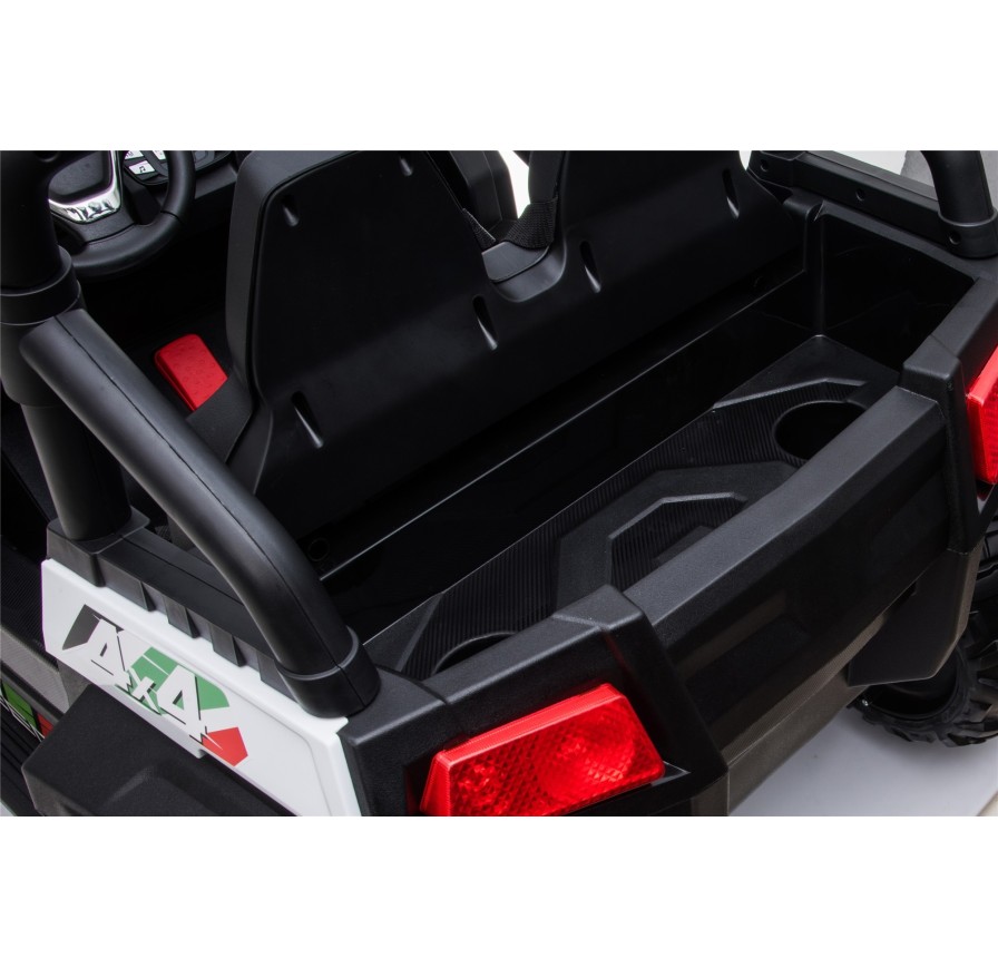 Auto Macchina Elettrica New Polar 24V per Bambini 2 Posti Full Optional Sedile Regolabile E telecomando (Bianca)