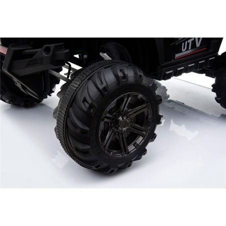 Auto Macchina Elettrica Jeep Fuoristrada Racing 2 Posti 12V per Bambini porte apribili Con telecomando (Blue)