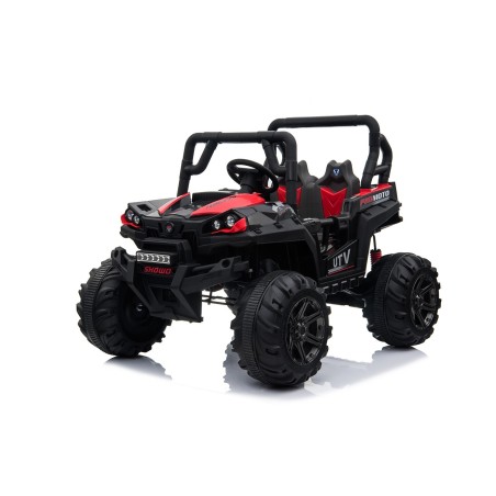 Auto Macchina Elettrica Jeep Fuoristrada Racing 2 Posti 12V per Bambini porte apribili Con telecomando (Blue)