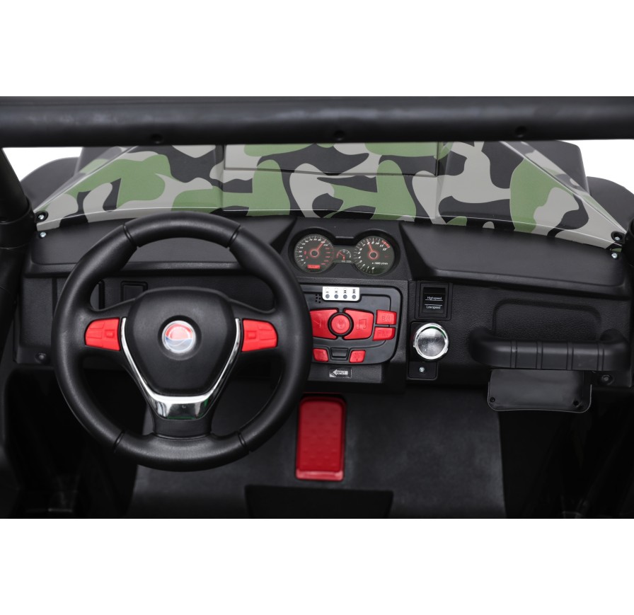 Auto Macchina Elettrica jeep New Polar 24V Militare per Bambini 2 Posti Full Optional Sedile Regolabile E telecomando 