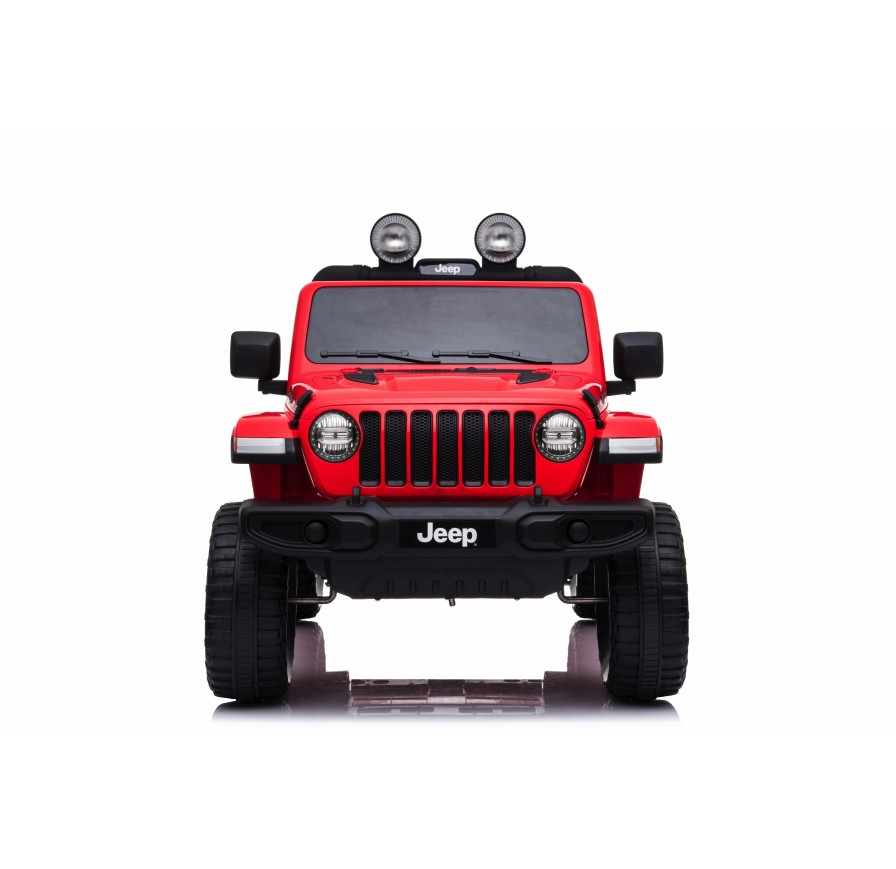 Auto Macchina Elettrica Jeep Wrangler Rubicon 12V per Bambini porte apribili Con telecomando Full accessori (Rossa)