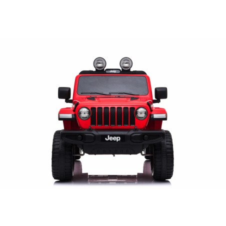 Auto Macchina Elettrica Jeep Wrangler Rubicon 12V per Bambini porte apribili Con telecomando Full accessori (Rossa)