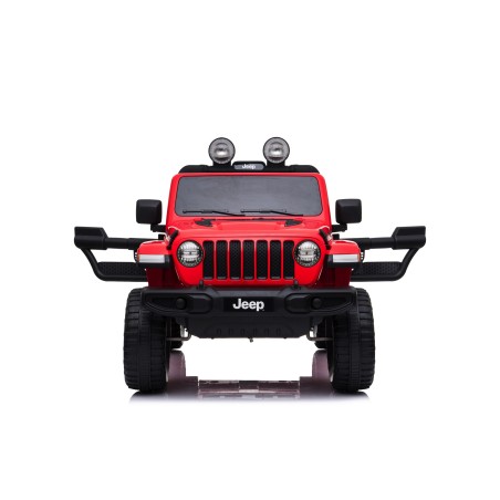 Auto Macchina Elettrica Jeep Wrangler Rubicon 12V per Bambini porte apribili Con telecomando Full accessori (Rossa)