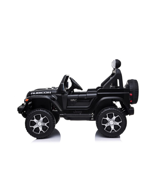 Auto Macchina Elettrica Jeep Wrangler Rubicon 12V per Bambini porte apribili Con telecomando Full accessori (Nera)|Toys Car