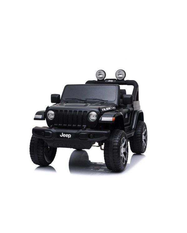 Auto Macchina Elettrica Jeep Wrangler Rubicon 12V per Bambini porte apribili Con telecomando Full accessori (Nera)|Toys Car