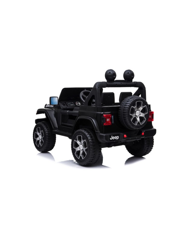 Auto Macchina Elettrica Jeep Wrangler Rubicon 12V per Bambini porte apribili Con telecomando Full accessori (Nera)|Toys Car