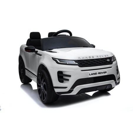 Auto Macchina Elettrica Range Rover Evoque 12V per Bambini porte apribili Con telecomando Full accessori (BIANCA)