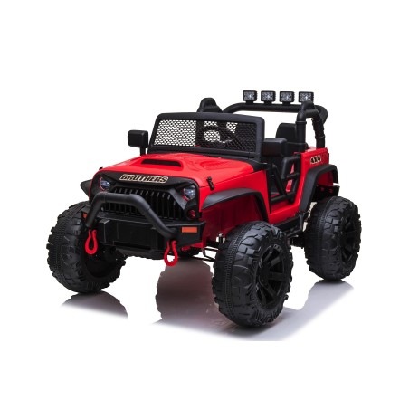 Auto Macchina Elettrica Fuoristrada Big Adventure 24V Rossa per Bambini 2 Posti Full Optional sedile in pelle telecomando porte|Toys Car