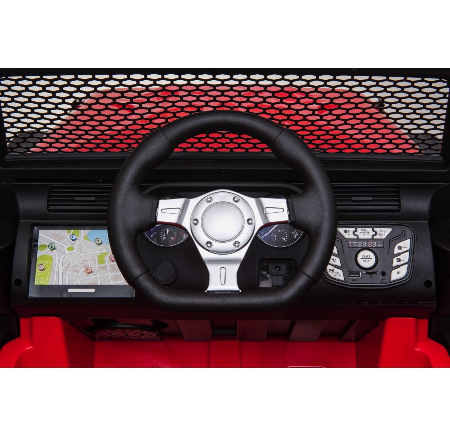 Auto Macchina Elettrica Fuoristrada Big Adventure 24V Verde per Bambini 2 Posti Full Optional sedile in pelle telecomando porte