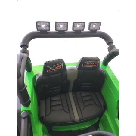 Auto Macchina Elettrica Fuoristrada Big Adventure 24V Verde per Bambini 2 RUOTE IN GOMMA Posti Full Optional sedile in pelle|Toys Car