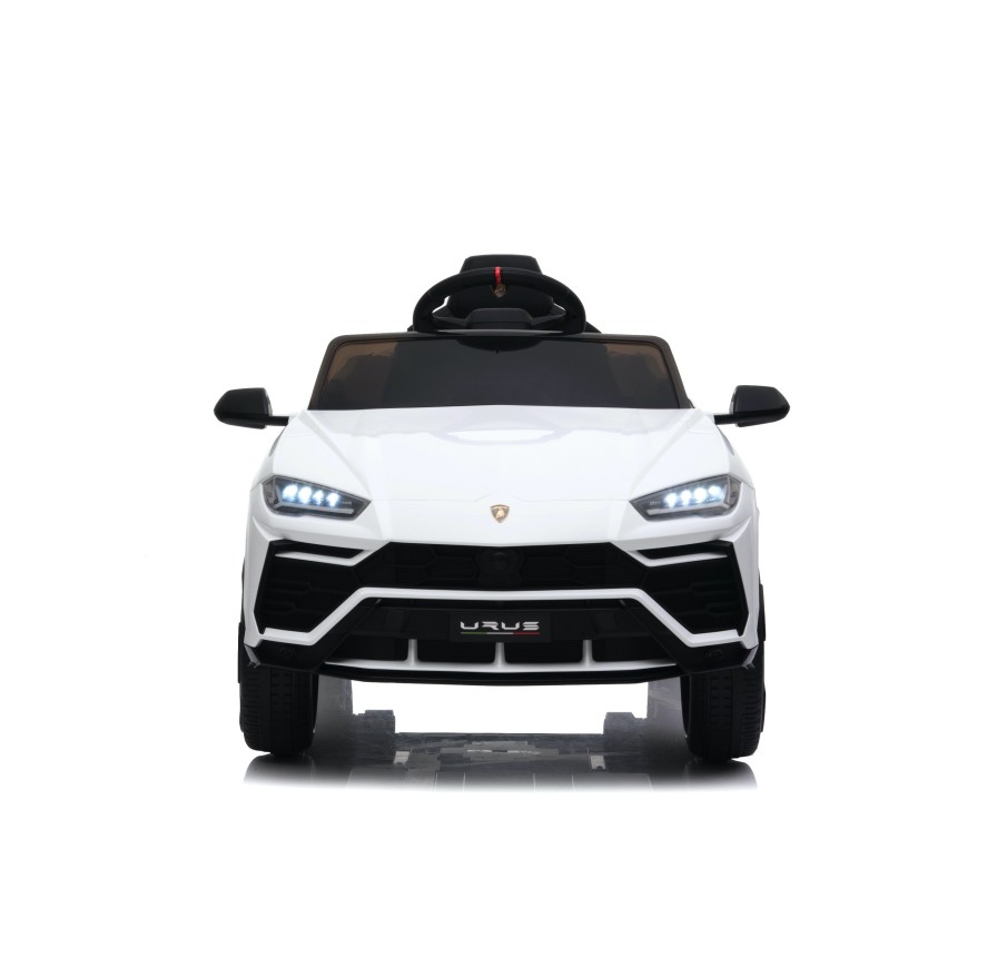 Auto Macchina Elettrica per Bambini 12V Lamborghini URUS Bianca con Telecomando Porte apribili Led e suoni Mp3