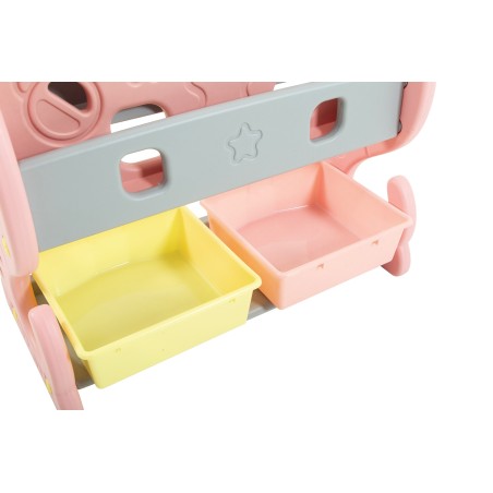 Scaffale per Giocattoli Portagiochi Mobiletto Multi Ripiano per Bambini con ceste