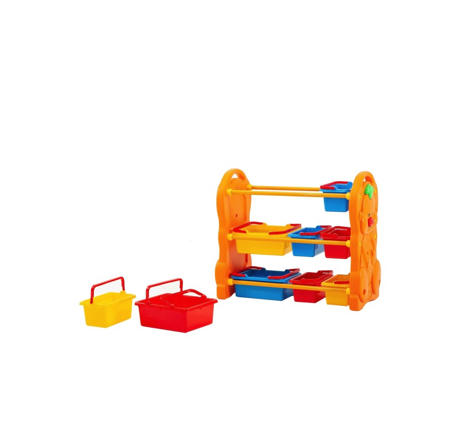 Scaffale per Giocattoli Portagiochi Mobiletto Multi Ripiano per Bambini con 9 ceste H95 x L79 x P42 