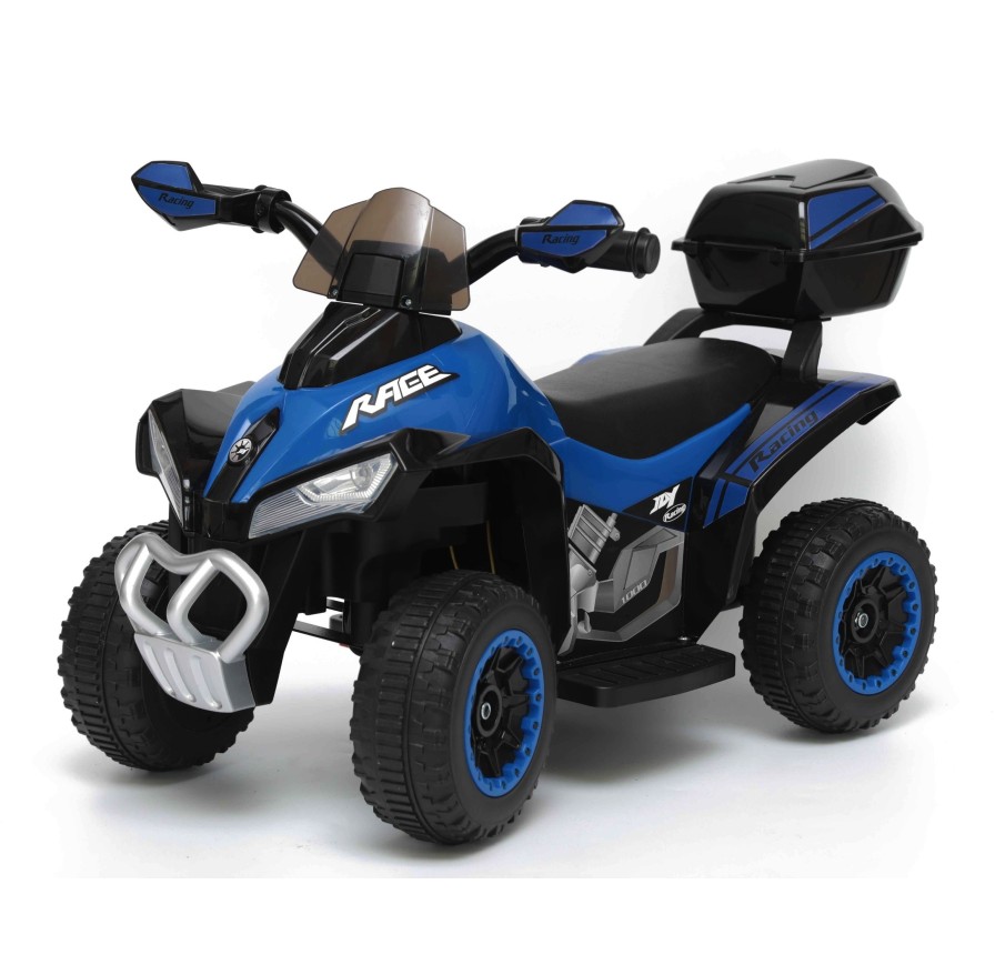 Quad Elettrico Per Bambini Racer Blue con luci suoni Mp3 bauletto marcia avanti indietro e accellelratore