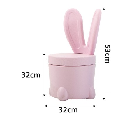 Sedia Portagiochi Bunny Rosa per Bambini Mobiletto 2 in 1 misure H53 x L32 x P32|Toys Car