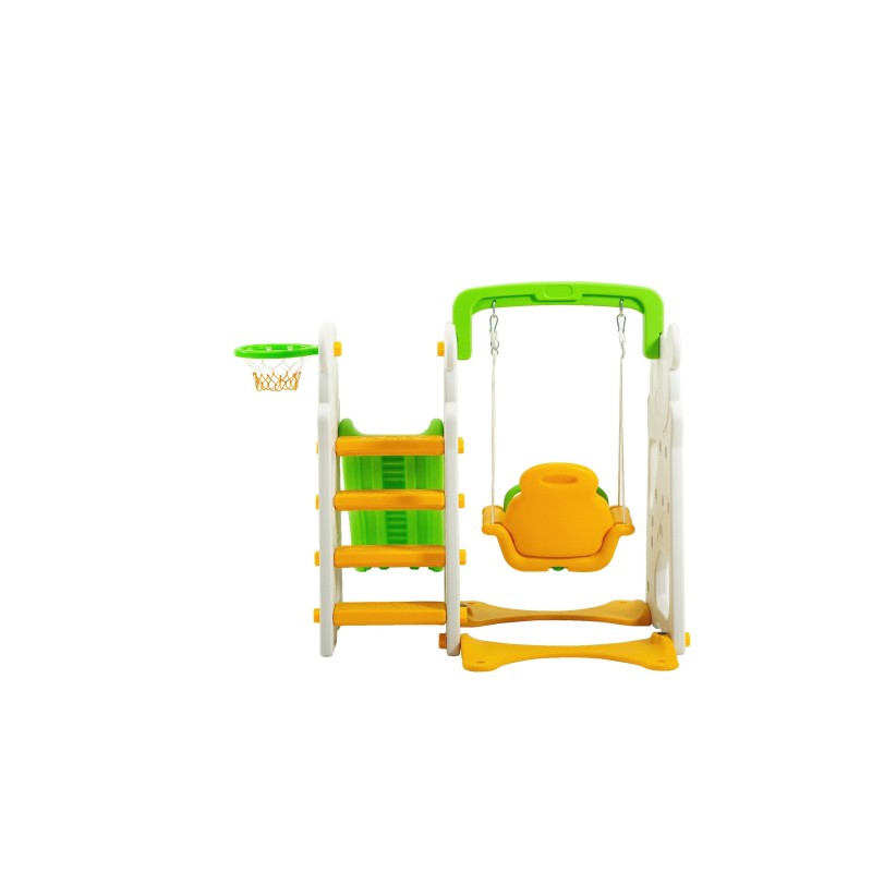 SCIVOLO PER BAMBINI CON ALTALENA GIARDINO ESTERNI INTERNO MULTIFUNZIONE CON CANESTRO H123 X L170 X L160 GIRAFFA