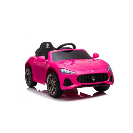 Macchina Elettrica per Bambini 12V Maserati GranCabrio Rosa con sedile in pelle Telecomando Porte apribili Led e suoni Mp3
