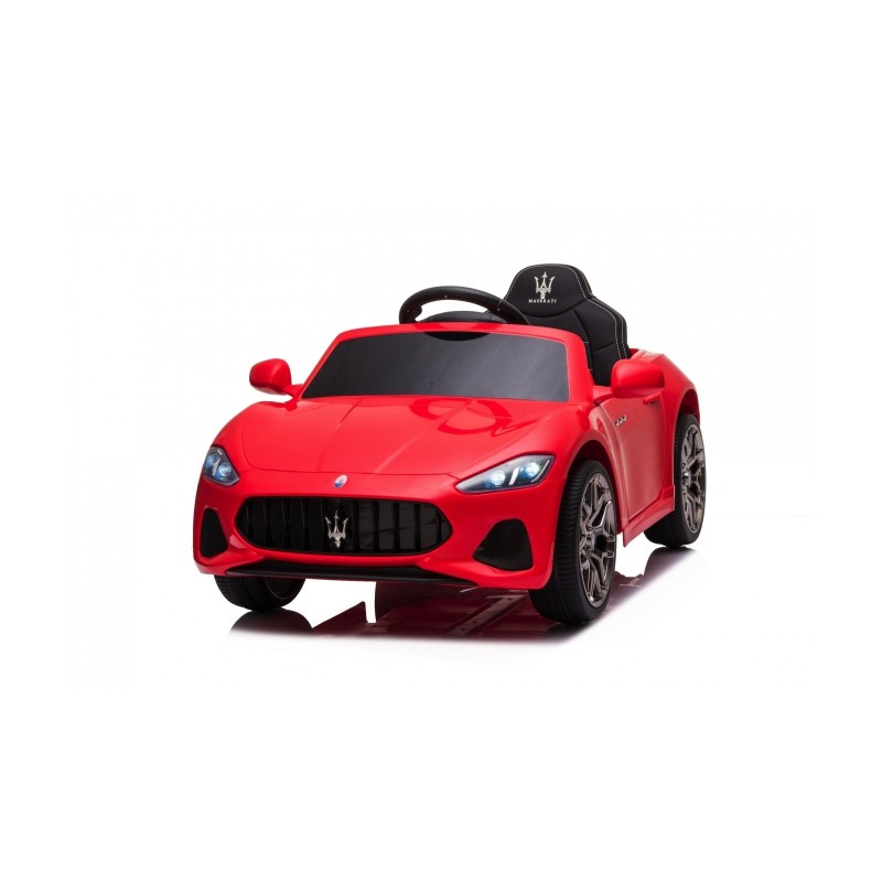 Macchina Elettrica per Bambini 12V Maserati GranCabrio Rossa con sedile in pelle Telecomando Porte apribili Led e suoni Mp3