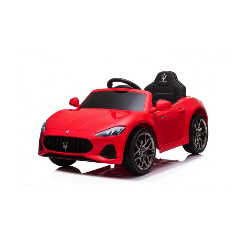 Macchina Elettrica per Bambini 12V Maserati GranCabrio Rossa con sedile in pelle Telecomando Porte apribili Led e suoni Mp3