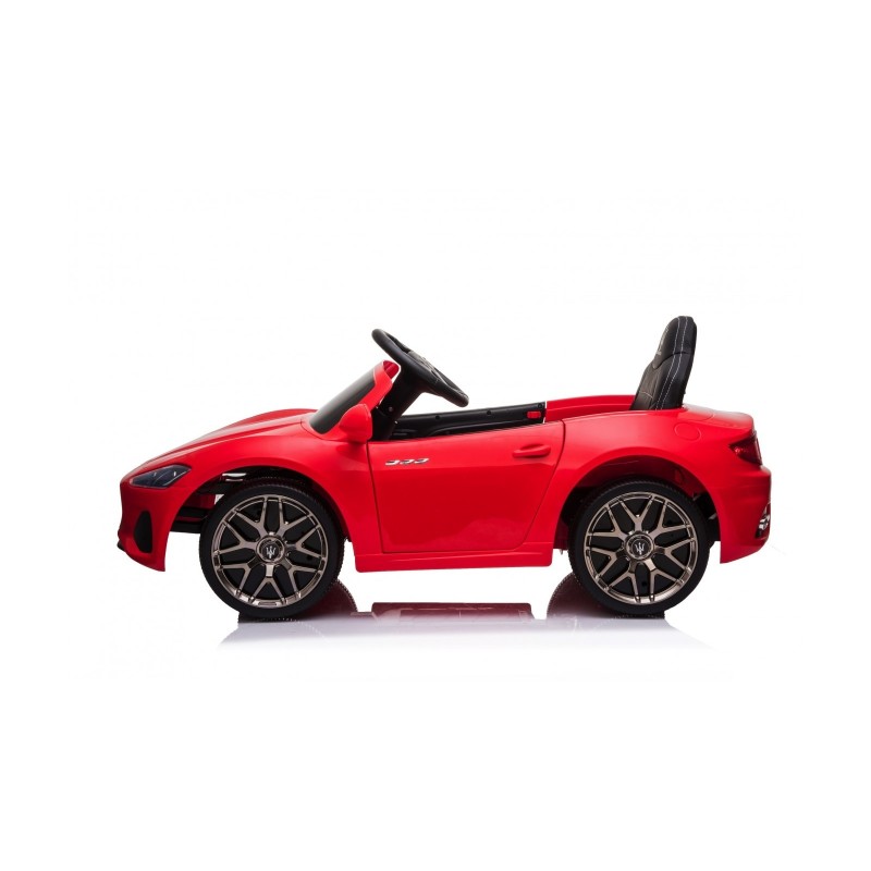 Macchina Elettrica per Bambini 12V Maserati GranCabrio Rossa con sedile in pelle Telecomando Porte apribili Led e suoni Mp3