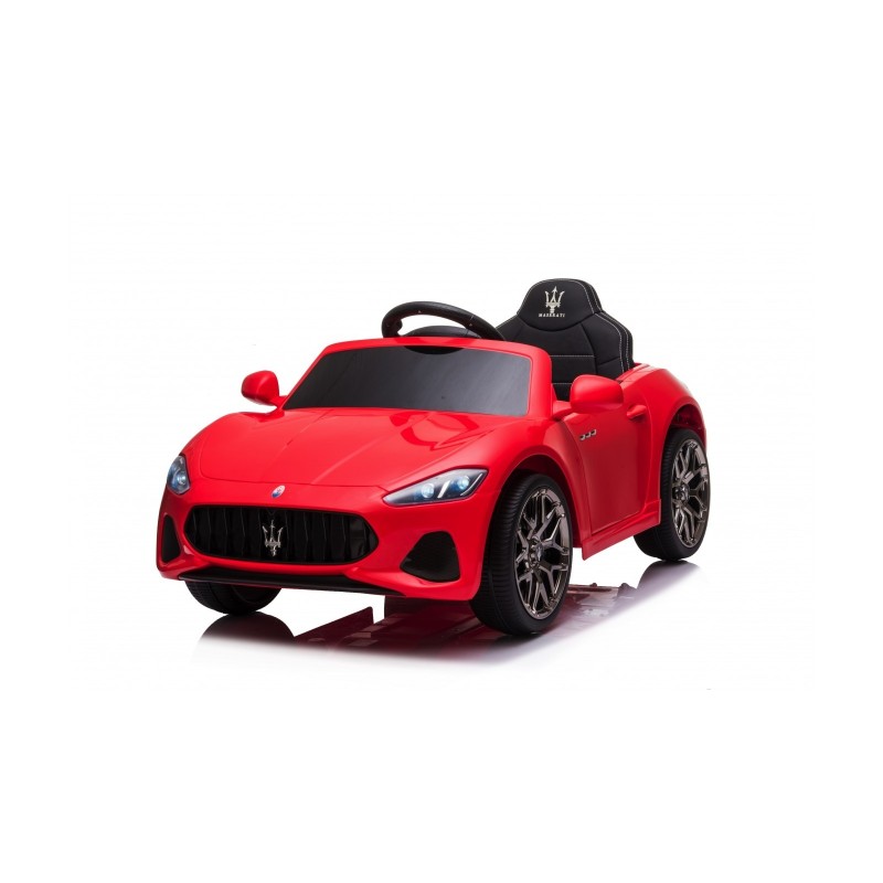 Macchina Elettrica per Bambini 12V Maserati GranCabrio Rossa con sedile in pelle Telecomando Porte apribili Led e suoni Mp3