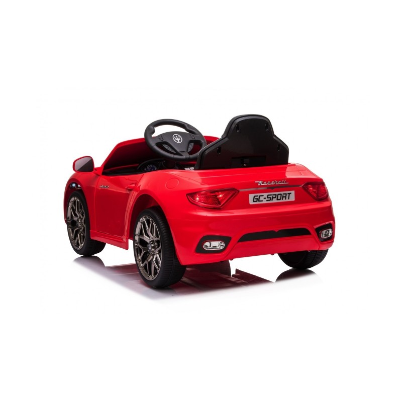 Macchina Elettrica per Bambini 12V Maserati GranCabrio Rossa con sedile in pelle Telecomando Porte apribili Led e suoni Mp3