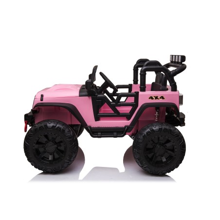 Auto Macchina Elettrica Fuoristrada Big Adventure 24V rose per Bambini 2 Posti Full Optional sedile in pelle telecomando porte a