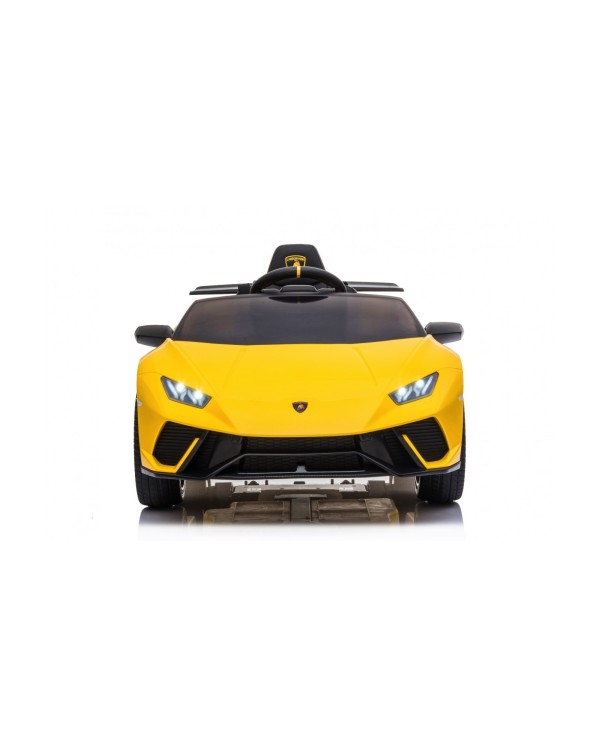 Auto Macchina Elettrica per Bambini 12V Lamborghini Huracán Gialla con Telecomando Porte apribili Led e suoni Mp3|Toys Car