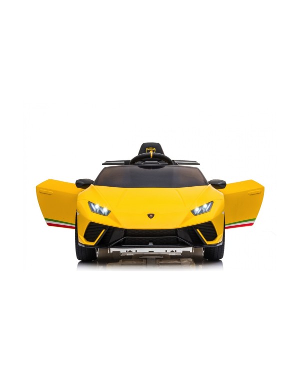 Auto Macchina Elettrica per Bambini 12V Lamborghini Huracán Gialla con Telecomando Porte apribili Led e suoni Mp3|Toys Car